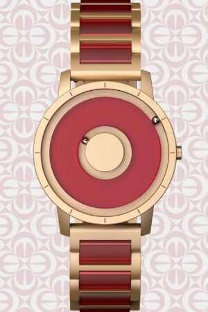 magnetic gold watch with red dial - EUTOUR U059H, view 7717
